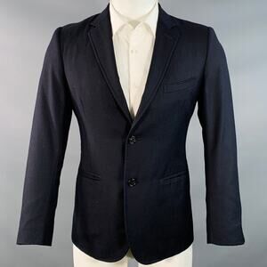 BAND OF OUTSIDERS Size 40 Regular Navy Grey Stripe Wool Notch Lapel Sport Coat